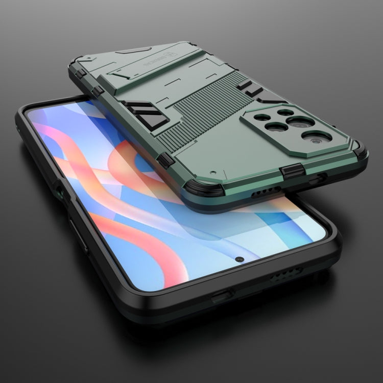 For Xiaomi Redmi Note 11 China Punk Armor 2 in 1 PC + TPU Shockproof Phone Case with Invisible Holder