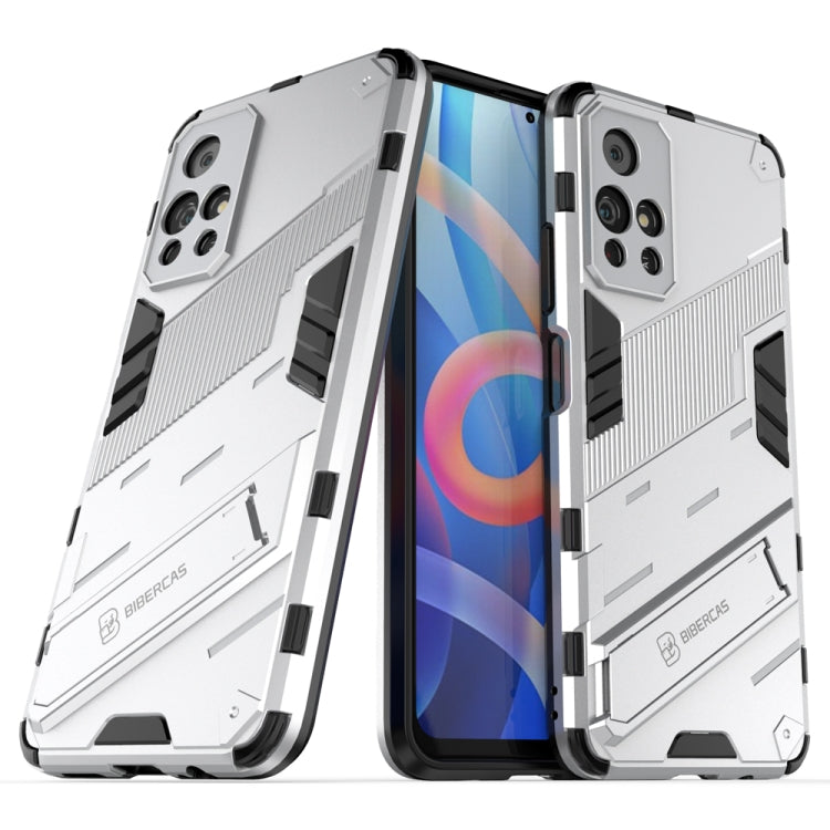 For Xiaomi Redmi Note 11 China Punk Armor 2 in 1 PC + TPU Shockproof Phone Case with Invisible Holder