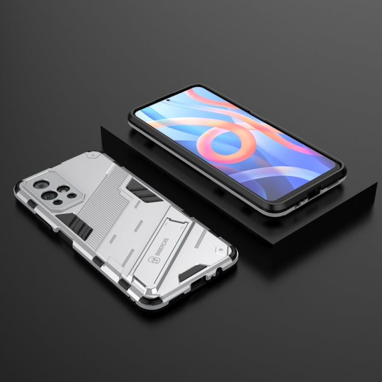 For Xiaomi Redmi Note 11 China Punk Armor 2 in 1 PC + TPU Shockproof Phone Case with Invisible Holder