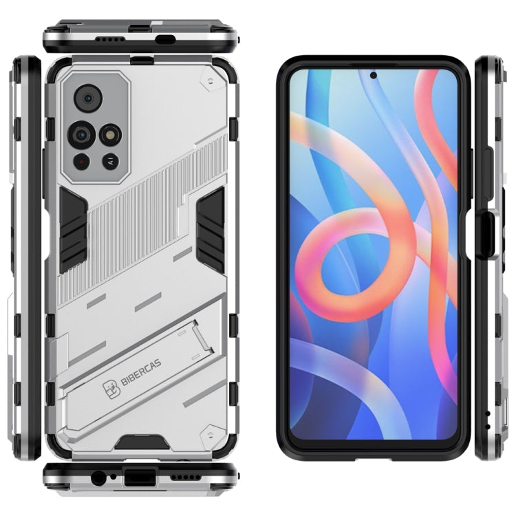 For Xiaomi Redmi Note 11 China Punk Armor 2 in 1 PC + TPU Shockproof Phone Case with Invisible Holder
