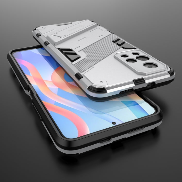 For Xiaomi Redmi Note 11 China Punk Armor 2 in 1 PC + TPU Shockproof Phone Case with Invisible Holder