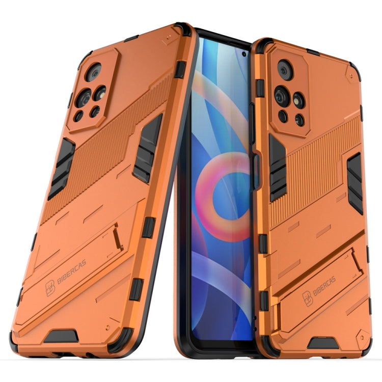 For Xiaomi Redmi Note 11 China Punk Armor 2 in 1 PC + TPU Shockproof Phone Case with Invisible Holder