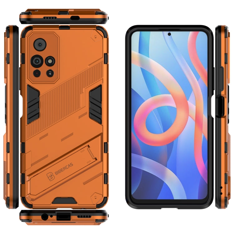 For Xiaomi Redmi Note 11 China Punk Armor 2 in 1 PC + TPU Shockproof Phone Case with Invisible Holder
