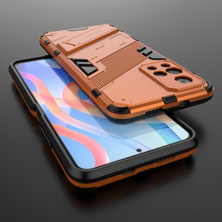 For Xiaomi Redmi Note 11 China Punk Armor 2 in 1 PC + TPU Shockproof Phone Case with Invisible Holder