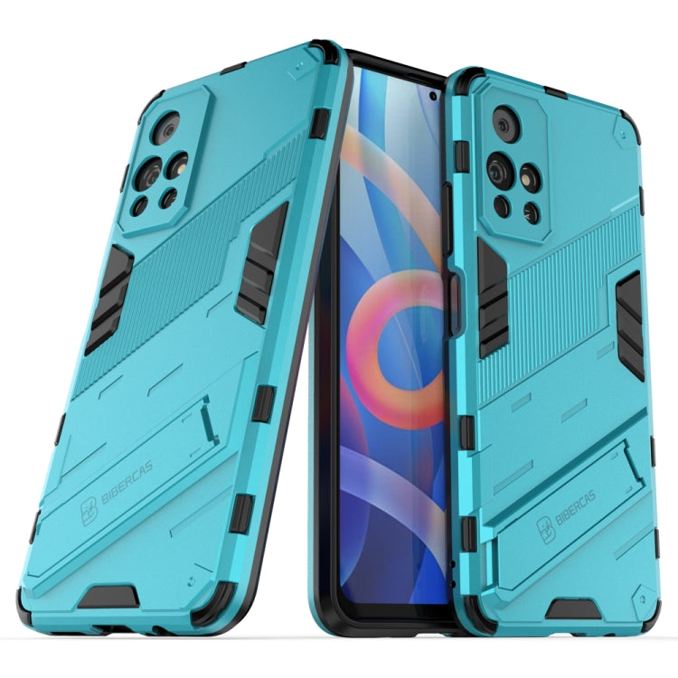 For Xiaomi Redmi Note 11 China Punk Armor 2 in 1 PC + TPU Shockproof Phone Case with Invisible Holder