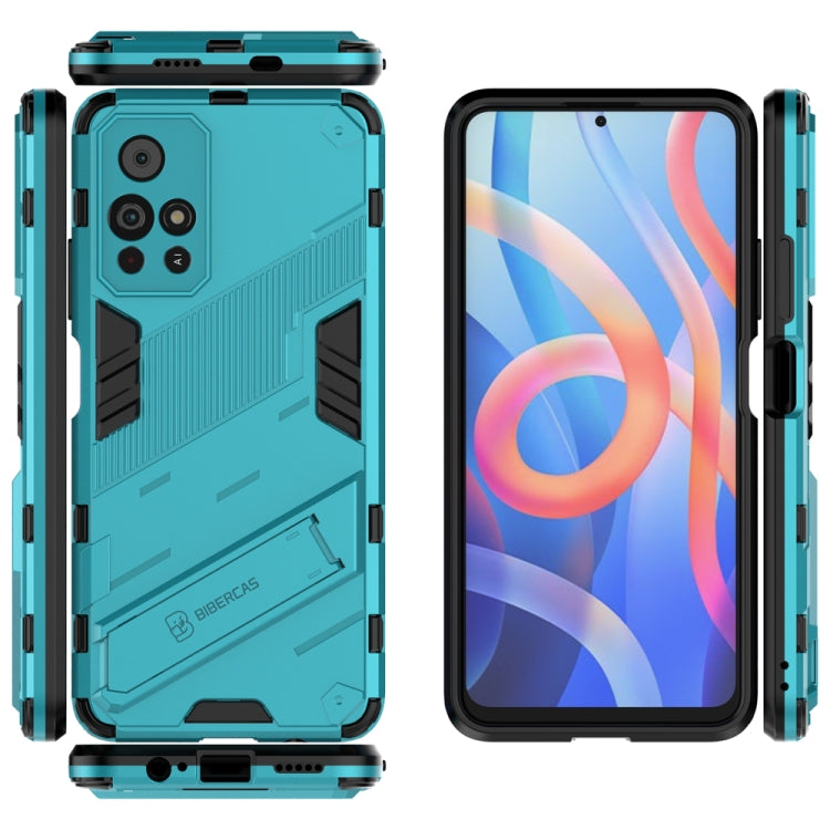 For Xiaomi Redmi Note 11 China Punk Armor 2 in 1 PC + TPU Shockproof Phone Case with Invisible Holder