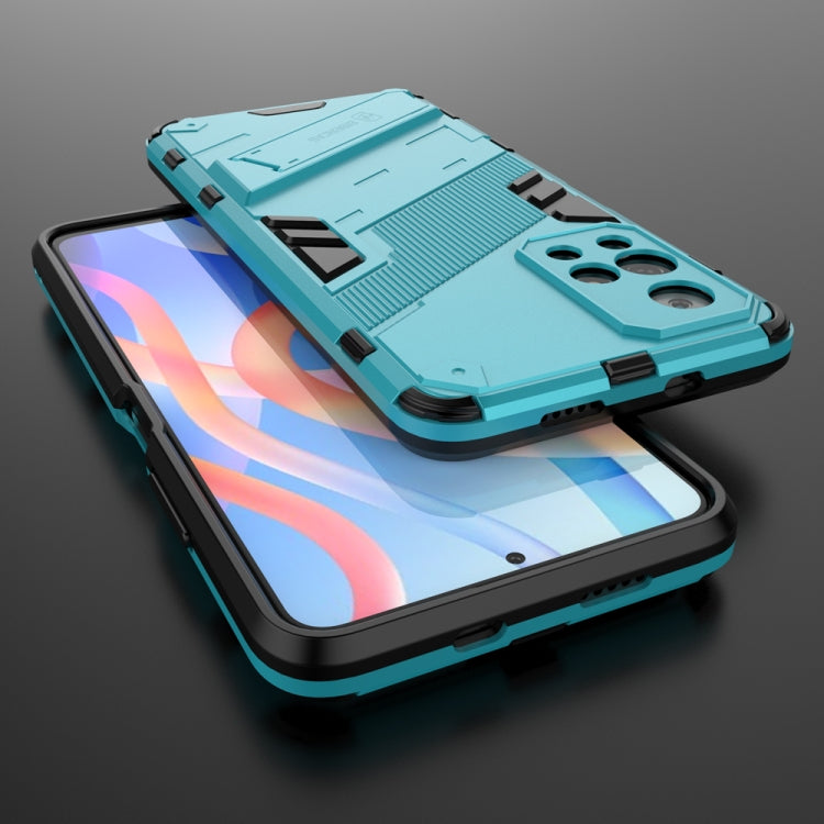 For Xiaomi Redmi Note 11 China Punk Armor 2 in 1 PC + TPU Shockproof Phone Case with Invisible Holder