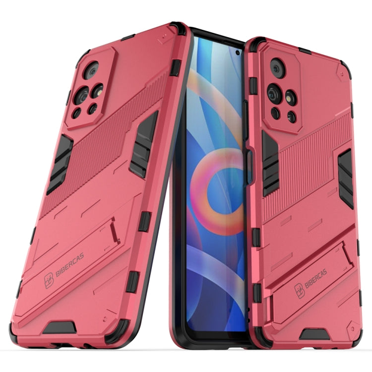 For Xiaomi Redmi Note 11 China Punk Armor 2 in 1 PC + TPU Shockproof Phone Case with Invisible Holder