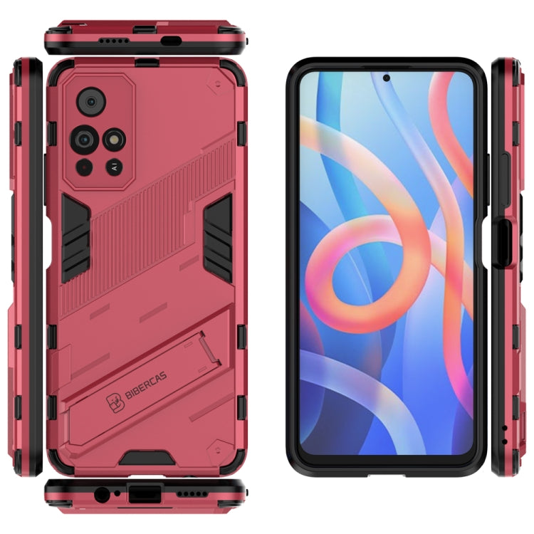 For Xiaomi Redmi Note 11 China Punk Armor 2 in 1 PC + TPU Shockproof Phone Case with Invisible Holder