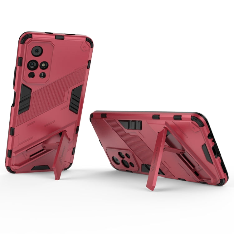 For Xiaomi Redmi Note 11 China Punk Armor 2 in 1 PC + TPU Shockproof Phone Case with Invisible Holder