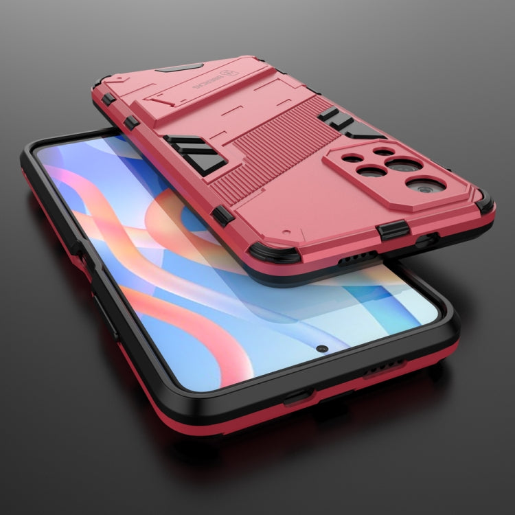 For Xiaomi Redmi Note 11 China Punk Armor 2 in 1 PC + TPU Shockproof Phone Case with Invisible Holder