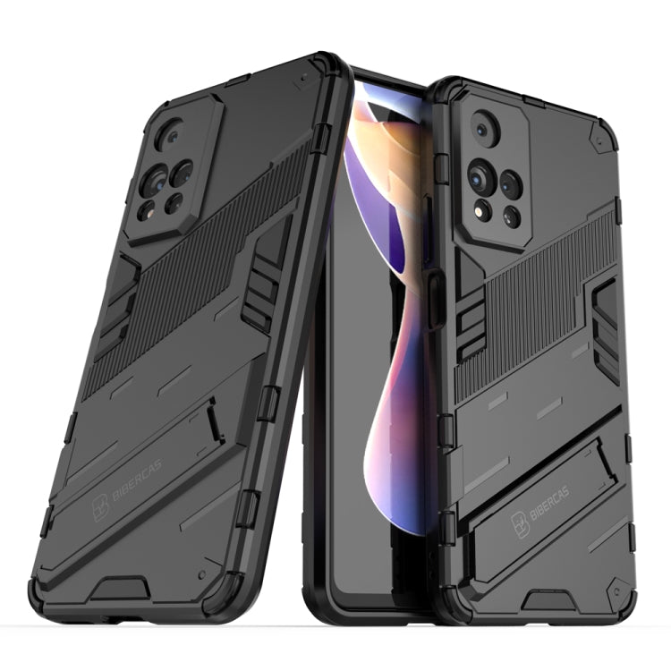 For Xiaomi Redmi Note 11 Pro / Note 11 Pro+ Punk Armor 2 in 1 PC + TPU Shockproof Phone Case with Invisible Holder