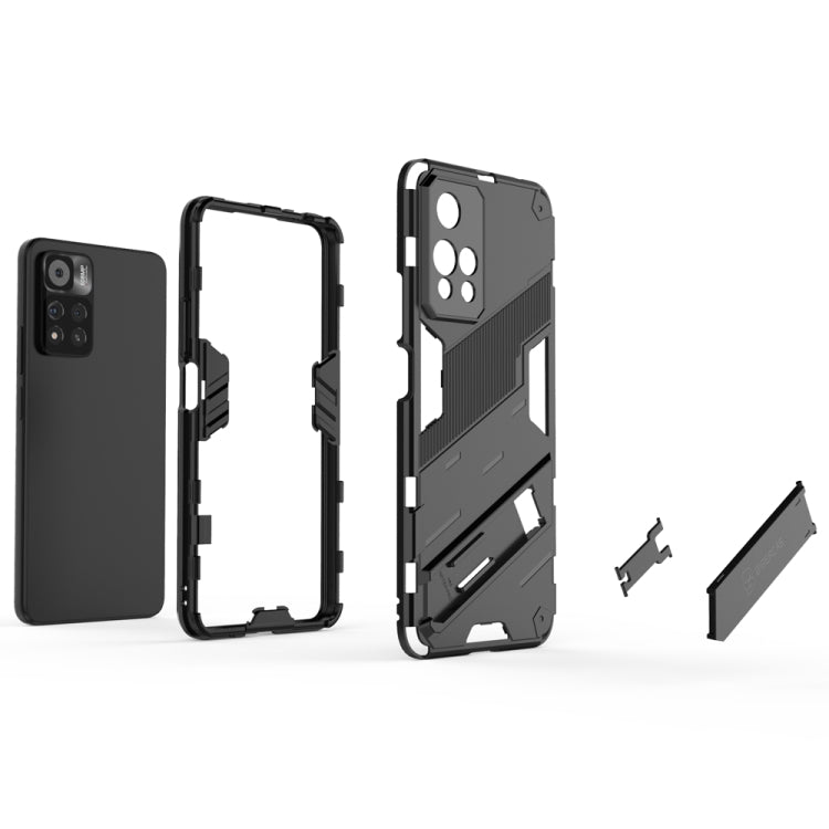 For Xiaomi Redmi Note 11 Pro / Note 11 Pro+ Punk Armor 2 in 1 PC + TPU Shockproof Phone Case with Invisible Holder