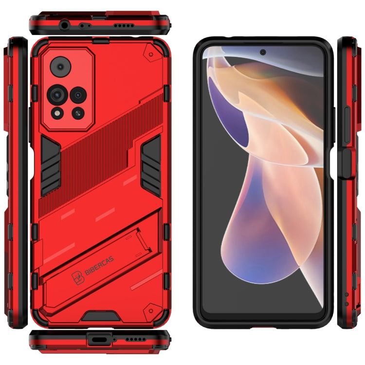 For Xiaomi Redmi Note 11 Pro / Note 11 Pro+ Punk Armor 2 in 1 PC + TPU Shockproof Phone Case with Invisible Holder
