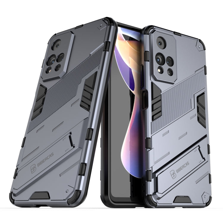 For Xiaomi Redmi Note 11 Pro / Note 11 Pro+ Punk Armor 2 in 1 PC + TPU Shockproof Phone Case with Invisible Holder