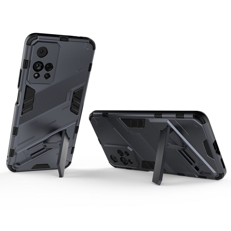 For Xiaomi Redmi Note 11 Pro / Note 11 Pro+ Punk Armor 2 in 1 PC + TPU Shockproof Phone Case with Invisible Holder