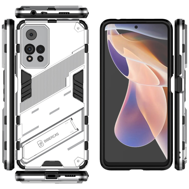 For Xiaomi Redmi Note 11 Pro / Note 11 Pro+ Punk Armor 2 in 1 PC + TPU Shockproof Phone Case with Invisible Holder