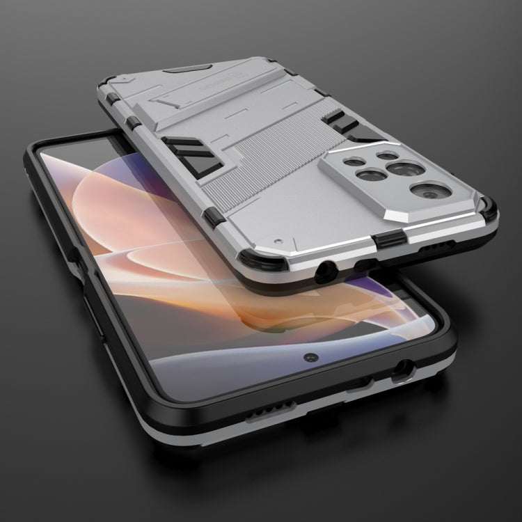 For Xiaomi Redmi Note 11 Pro / Note 11 Pro+ Punk Armor 2 in 1 PC + TPU Shockproof Phone Case with Invisible Holder