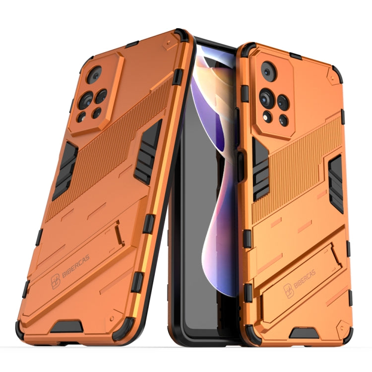 For Xiaomi Redmi Note 11 Pro / Note 11 Pro+ Punk Armor 2 in 1 PC + TPU Shockproof Phone Case with Invisible Holder