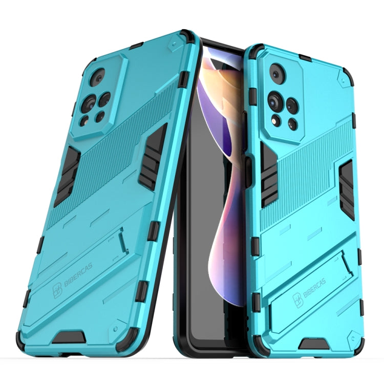 For Xiaomi Redmi Note 11 Pro / Note 11 Pro+ Punk Armor 2 in 1 PC + TPU Shockproof Phone Case with Invisible Holder