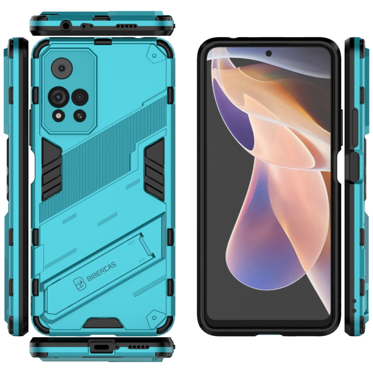 For Xiaomi Redmi Note 11 Pro / Note 11 Pro+ Punk Armor 2 in 1 PC + TPU Shockproof Phone Case with Invisible Holder