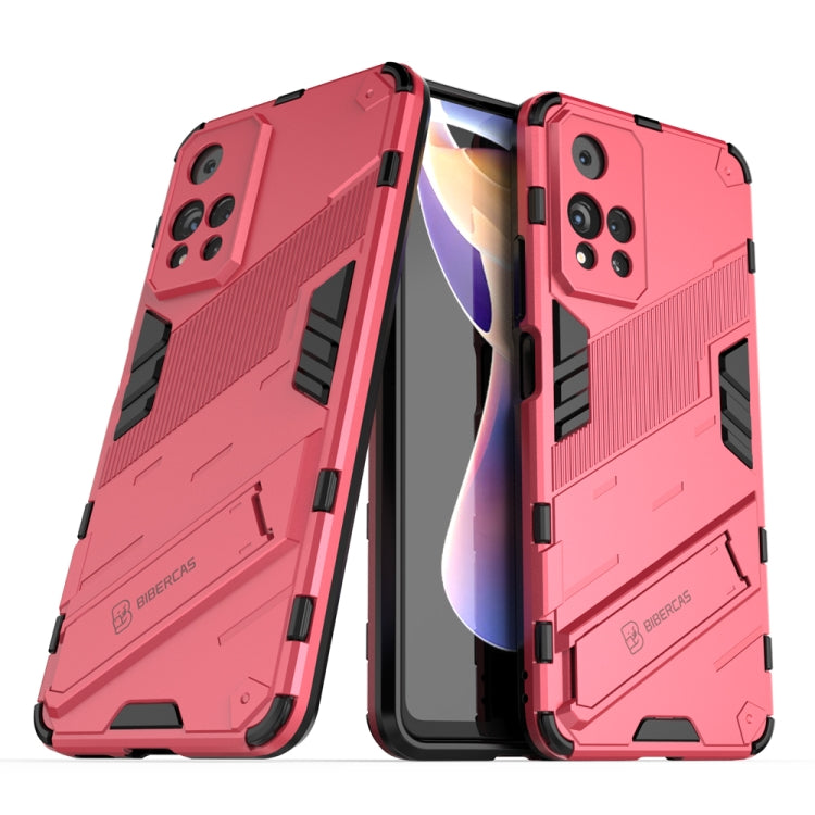 For Xiaomi Redmi Note 11 Pro / Note 11 Pro+ Punk Armor 2 in 1 PC + TPU Shockproof Phone Case with Invisible Holder