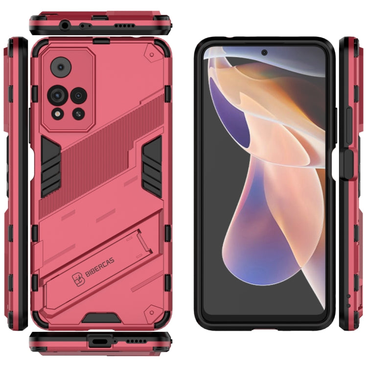 For Xiaomi Redmi Note 11 Pro / Note 11 Pro+ Punk Armor 2 in 1 PC + TPU Shockproof Phone Case with Invisible Holder
