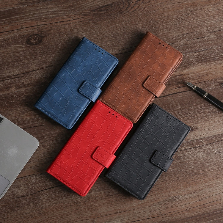 For Xiaomi Redmi Note 11 Skin Feel Crocodile Texture Magnetic Clasp Horizontal Flip Leather Phone Case with Holder & Card Slots & Wallet