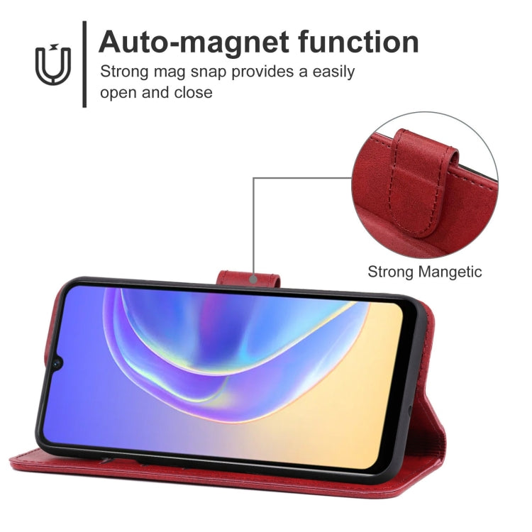 Leather Phone Case For vivo V21e 4G / Y73 2021 Big Hole Version