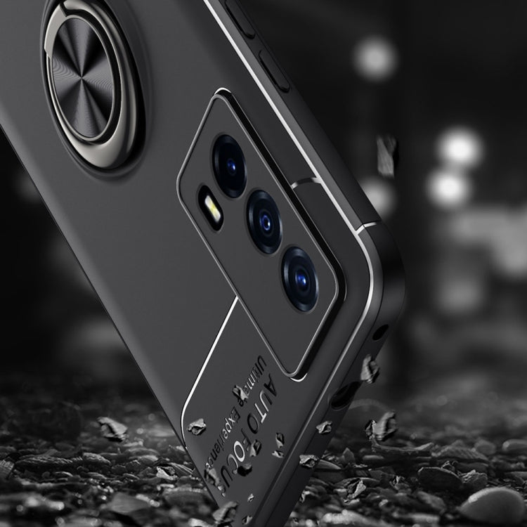 For vivo iQOO Z5 Metal Ring Holder 360 Degree Rotating TPU Phone Case