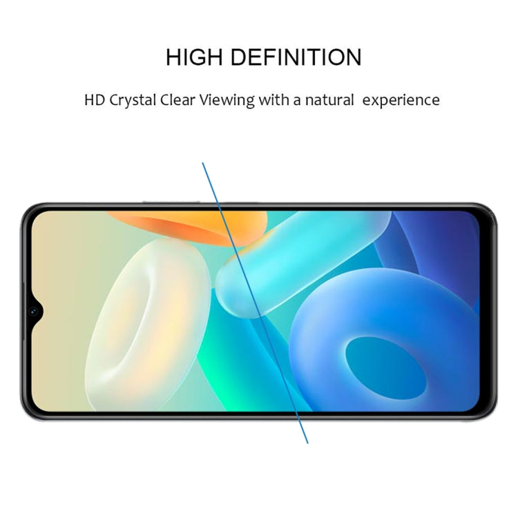 25 PCS Full Glue Cover Screen Protector Tempered Glass Film For vivo Y76s