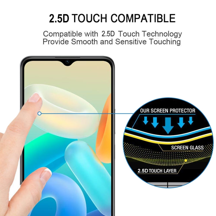 25 PCS Full Glue Cover Screen Protector Tempered Glass Film For vivo Y76s