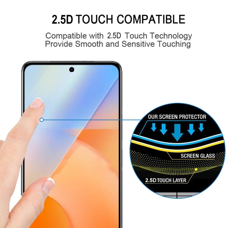 25 PCS Full Glue Cover Screen Protector Tempered Glass Film For vivo iQOO Z5