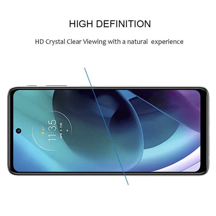 25 PCS Full Glue Cover Screen Protector Tempered Glass Film For Motorola Moto G51 5G