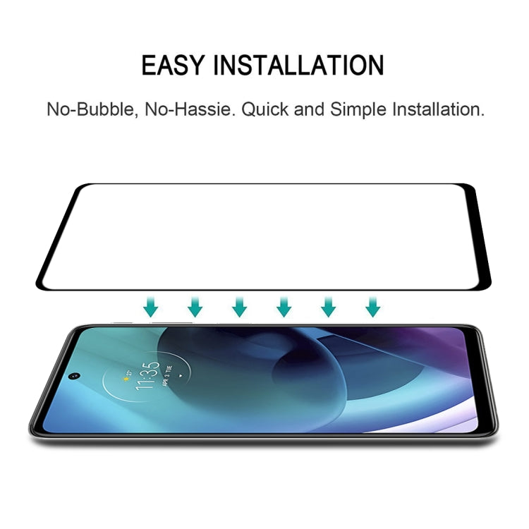 25 PCS Full Glue Cover Screen Protector Tempered Glass Film For Motorola Moto G51 5G