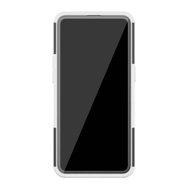 For OPPO Realme 5 Pro Tire Texture Shockproof TPU+PC Protective Case with Holder