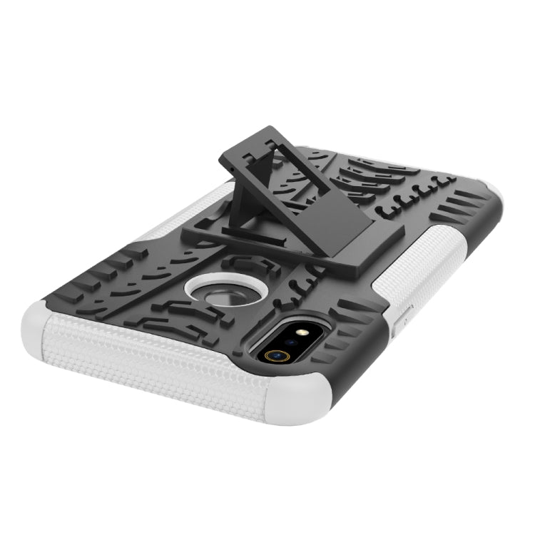 For OPPO Realme 3 Tire Texture Shockproof TPU+PC Protective Case with Holder