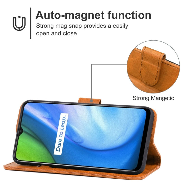 For OPPO Realme V3 / Realme Q2i Leather Phone Case