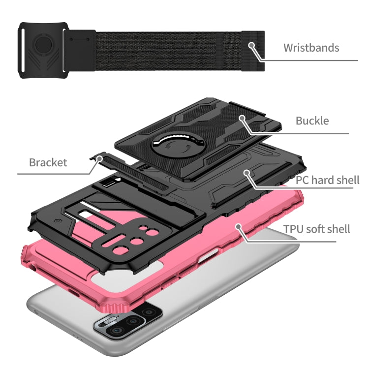 For Xiaomi Redmi Note 10 5G Armor Wristband Phone Case