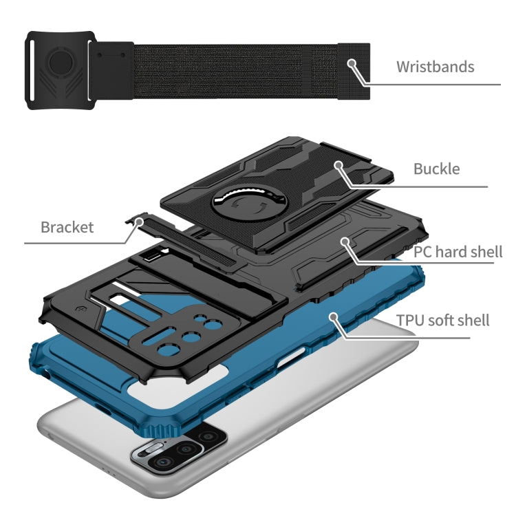 For Xiaomi Redmi Note 10 5G Armor Wristband Phone Case
