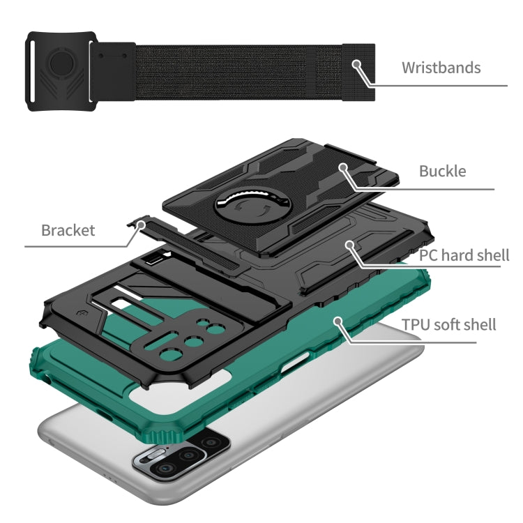 For Xiaomi Redmi Note 10 5G Armor Wristband Phone Case