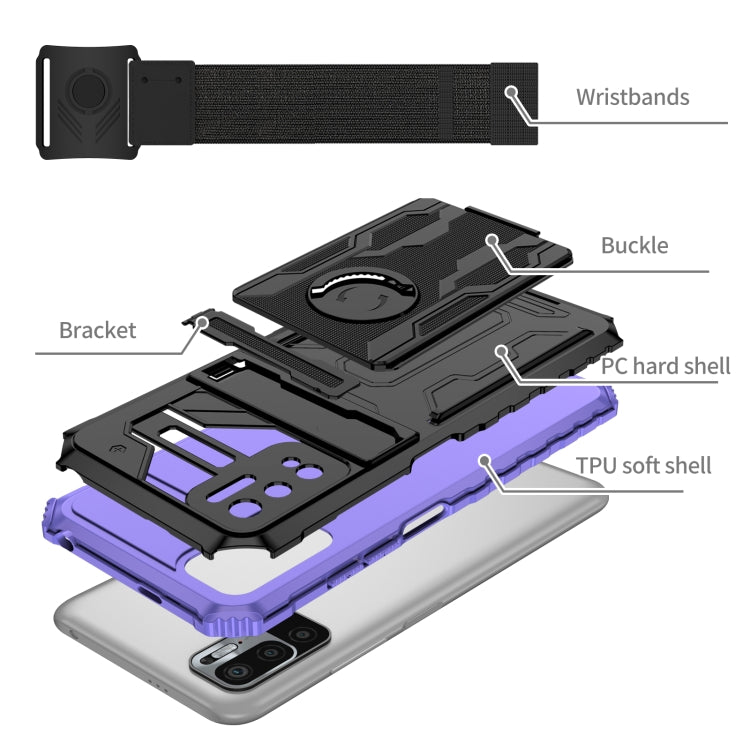 For Xiaomi Redmi Note 10 5G Armor Wristband Phone Case