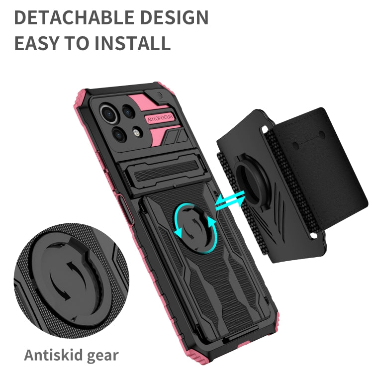 For Xiaomi Mi 11 Lite Armor Wristband Phone Case