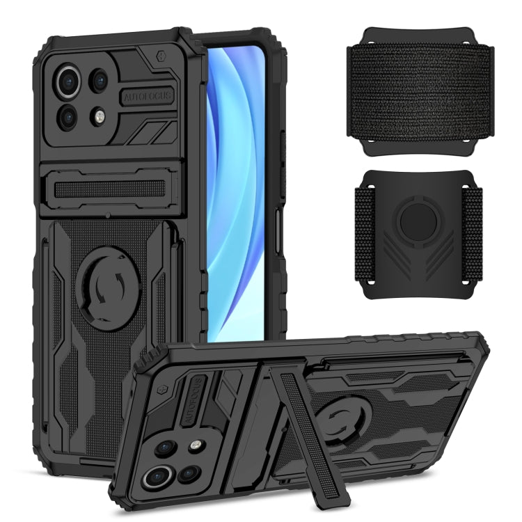 For Xiaomi Mi 11 Lite Armor Wristband Phone Case
