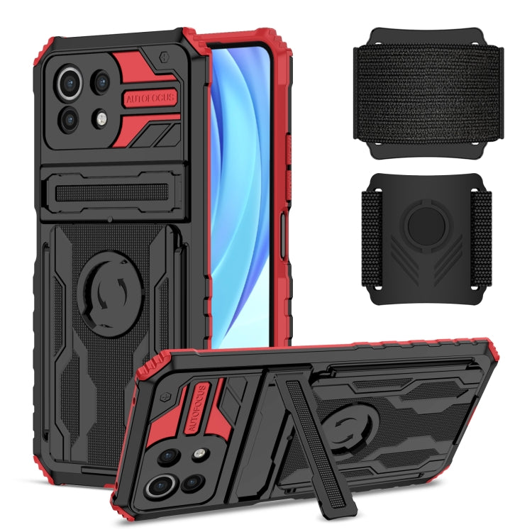 For Xiaomi Mi 11 Lite Armor Wristband Phone Case