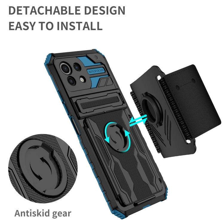 For Xiaomi Mi 11 Lite Armor Wristband Phone Case