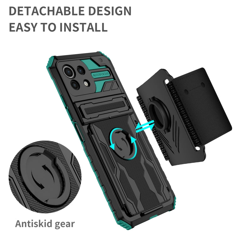 For Xiaomi Mi 11 Lite Armor Wristband Phone Case