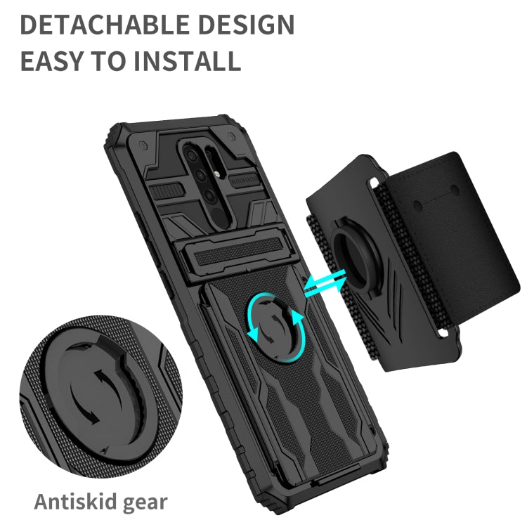 For Xiaomi Redmi 9 Armor Wristband Phone Case