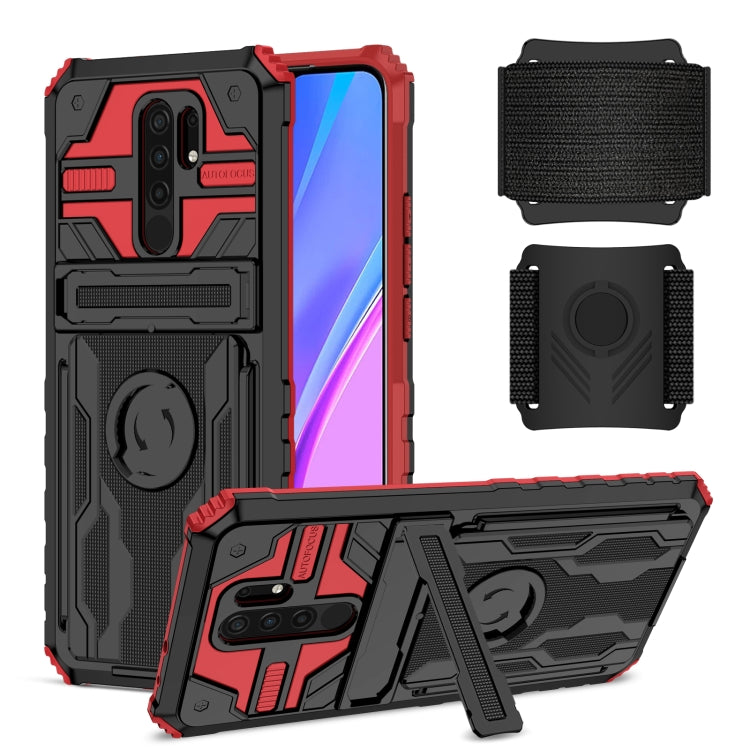 For Xiaomi Redmi 9 Armor Wristband Phone Case