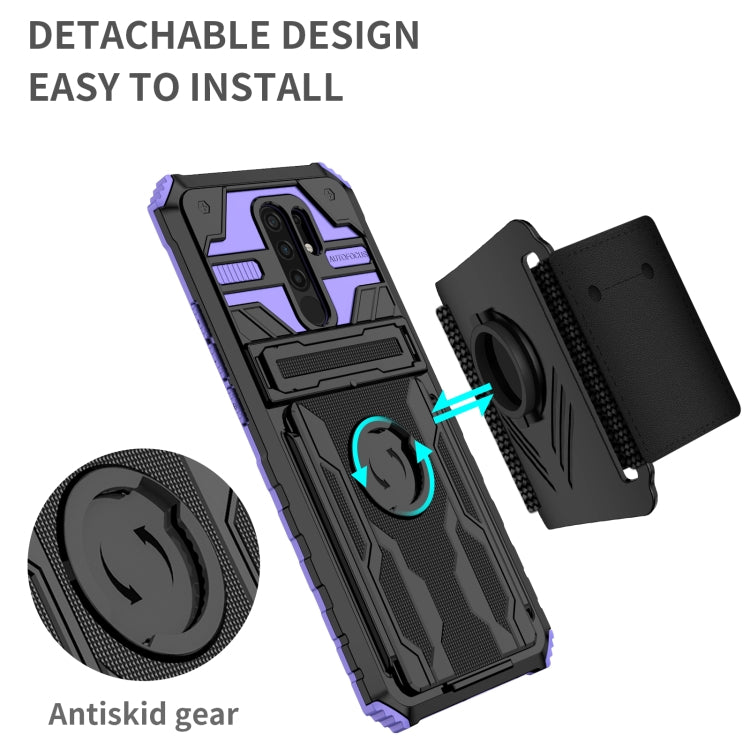 For Xiaomi Redmi 9 Armor Wristband Phone Case
